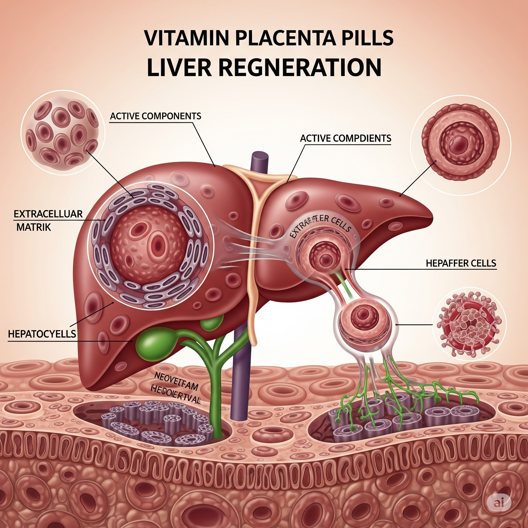 Vitamin Placenta Pills for liver regeneration