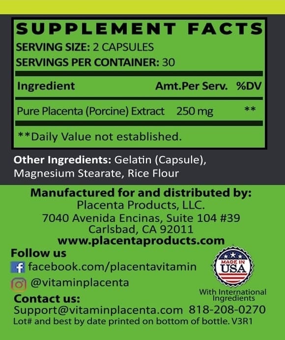 Vitamin Placenta Pills - Vitamin Placenta
