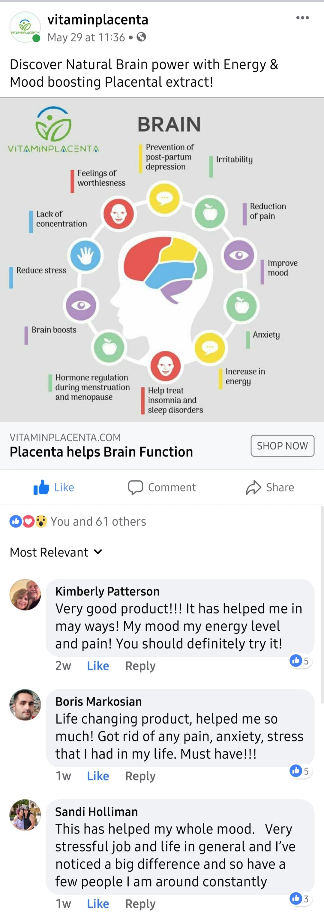 vitamin placenta reviews