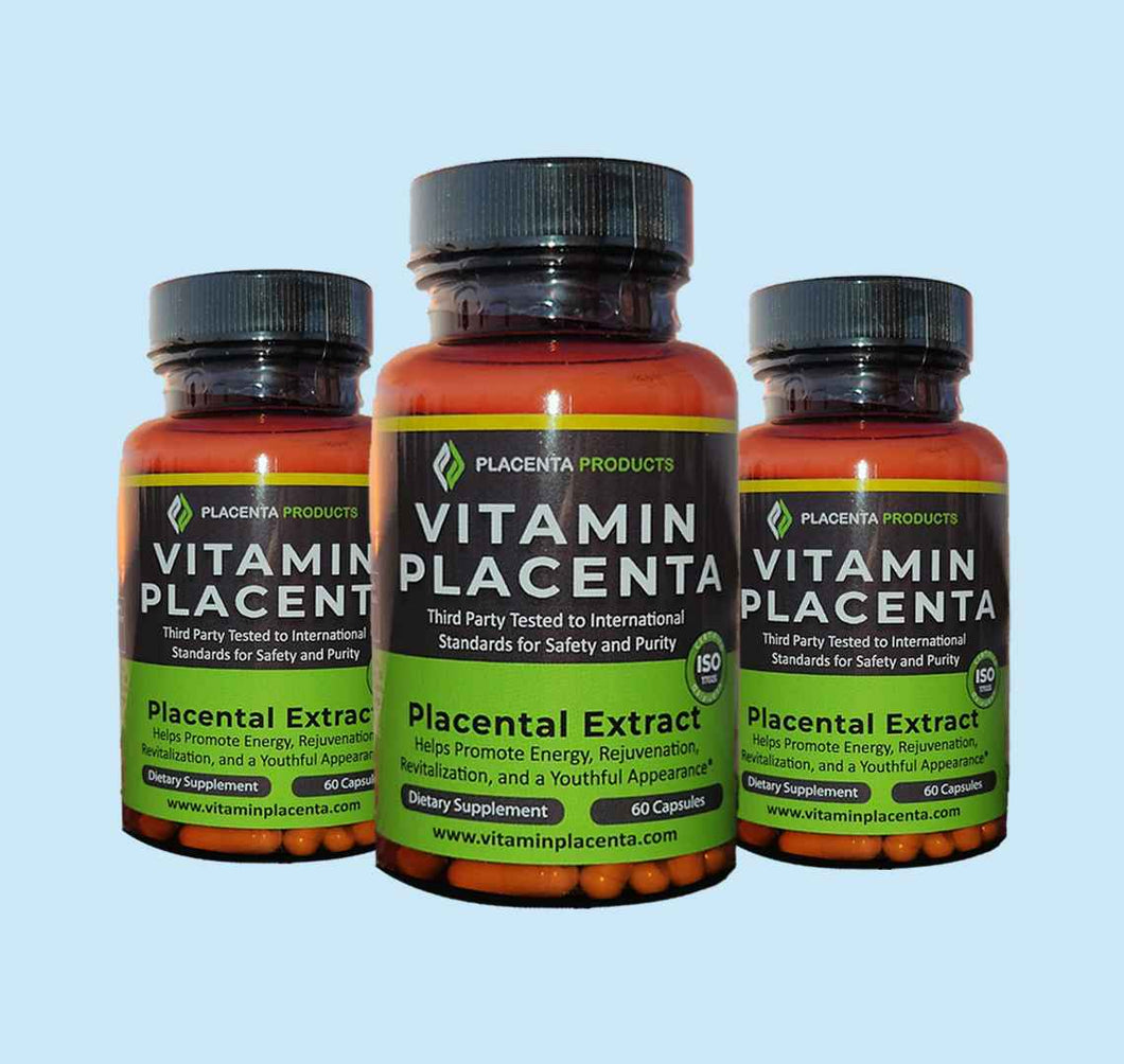 Vitamin Placenta 3-Pack of Placenta Capsules - Vitamin Placenta