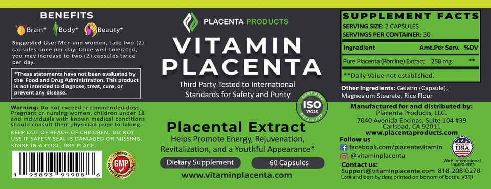 Vitamin Placenta 5-Pack - Vitamin Placenta
